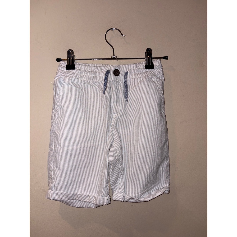 Target Crazy 8 Boys toddler Blue White Pinstripe‎ Elastic Waist Shorts Size 5